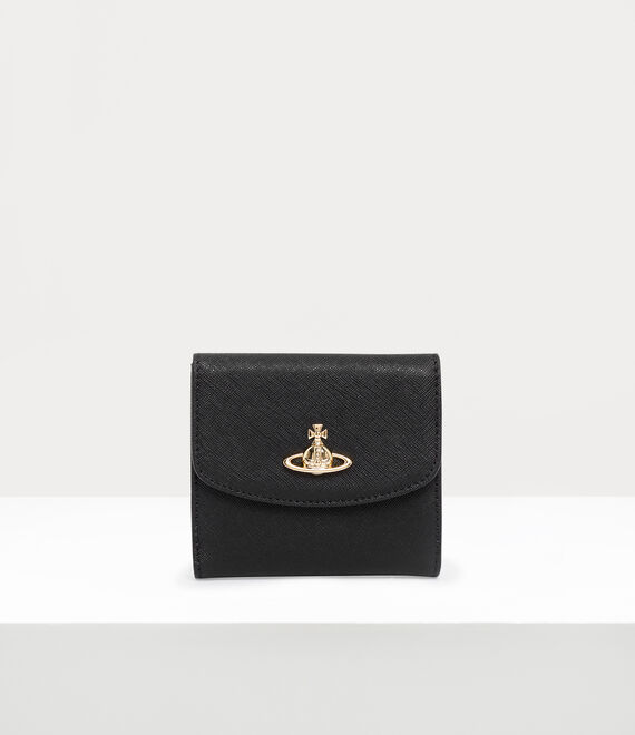 Vivienne Westwood Saffiano Small Wallet in black